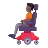 Person In Motorized Wheelchair: Medium-Dark Skin Tone Emoji 🧑🏾‍🦼 image - Microsoft 3D Fluent style