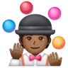 Person Juggling: Medium-Dark Skin Tone Emoji 🤹🏾 image - Samsung style