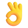 Ok Hand Emoji 👌 image - Microsoft 3D Fluent style