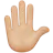 Raised Hand: Medium-Light Skin Tone
