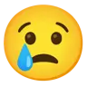 Crying Face Emoji 😢 image - Google Noto Color style