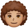 Person: Medium Skin Tone, Curly Hair Emoji 🧑🏽‍🦱 image - Samsung style