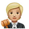 Judge: Medium-Light Skin Tone Emoji 🧑🏼‍⚖️ image - WhatsApp style