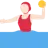 Woman Playing Water Polo: Light Skin Tone