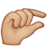 Pinching Hand: Medium-Light Skin Tone Emoji 🤏🏼 image - WhatsApp style