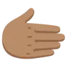 Rightwards Hand: Medium Skin Tone Emoji 🫱🏽 image - Google Noto Color style