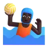 Person Playing Water Polo: Dark Skin Tone Emoji 🤽🏿 image - Microsoft 3D Fluent style