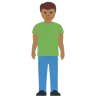 Man Standing: Medium-Dark Skin Tone Emoji 🧍🏾‍♂️ image - Twitter / X (Twemoji) style