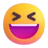 Grinning Squinting Face Emoji 😆 image - Microsoft 3D Fluent style