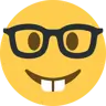 İnek yüzü Emoji 🤓 image - Twitter / X (Twemoji) style