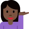 Woman Tipping Hand: Dark Skin Tone Emoji 💁🏿‍♀️ image - Twitter / X (Twemoji) style