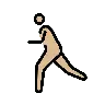 Person Running: Medium-Light Skin Tone Emoji 🏃🏼 image - OpenMoji style
