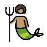 Merperson: Medium Skin Tone Emoji 🧜🏽 image - OpenMoji style