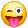 Emoji Affronta con lingua bloccata e occhiolino 😜 image - Samsung style