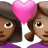 Couple With Heart: Woman, Woman, Medium-Dark Skin Tone, Medium Skin Tone