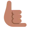 Call Me Hand: Medium Skin Tone Emoji 🤙🏽 image - Tossface style