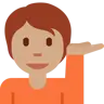 Person Tipping Hand: Medium Skin Tone Emoji 💁🏽 image - Twitter / X (Twemoji) style