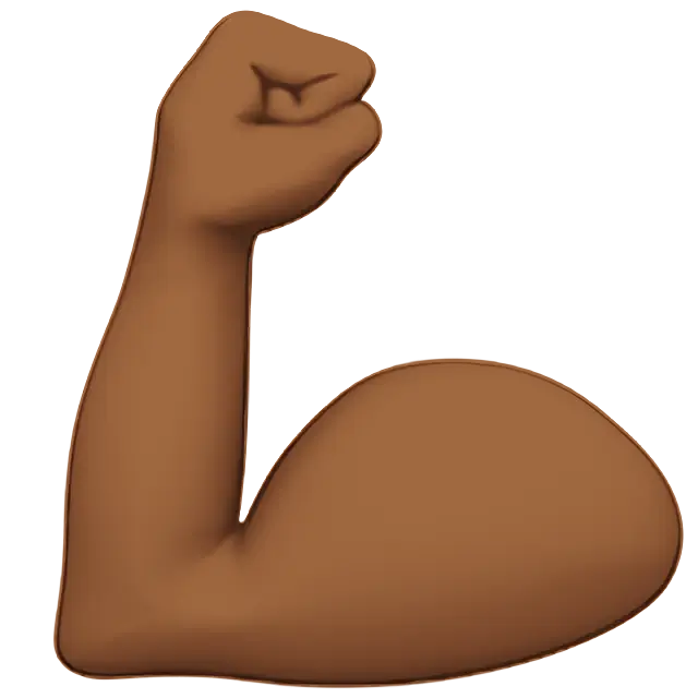 Flexed Biceps: Medium-Dark Skin Tone