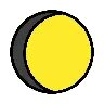 Wachsendes Gibbous-Mond-Symbol Emoji 🌔 image - OpenMoji style