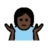 Person Shrugging: Dark Skin Tone Emoji 🤷🏿 image - OpenMoji style