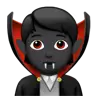Vampire: Dark Skin Tone Emoji 🧛🏿 image - Apple style