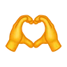 มือรูปหัวใจ Emoji 🫶 image - Telegram style