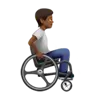 Person In Manual Wheelchair Facing Right: Medium-Dark Skin Tone Emoji 🧑🏾‍🦽‍➡️ image - Apple style