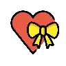 Эмодзи Сердце с бантиком 💝 image - OpenMoji style