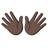 Open Hands: Dark Skin Tone Emoji 👐🏿 image - Google Noto Color Animated style
