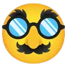 Emoji Faccia mascherato 🥸 image - Google Noto Color Animated style