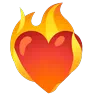 Heart On Fire Emoji ❤️‍🔥 image - Google Noto Color Animated style