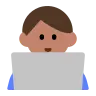 Man Technologist: Medium Skin Tone Emoji 👨🏽‍💻 image - Tossface style