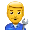 Man Mechanic Emoji 👨‍🔧 image - Apple style