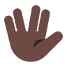 Vulcan Salute: Dark Skin Tone Emoji 🖖🏿 image - Tossface style