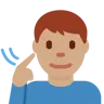 Deaf Man: Medium Skin Tone Emoji 🧏🏽‍♂️ image - Twitter / X (Twemoji) style