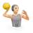 Person Playing Water Polo: Light Skin Tone