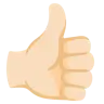 Thumbs Up: Light Skin Tone Emoji 👍🏻 image - Google Noto Color style