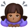 Woman Bowing: Medium-Dark Skin Tone Emoji 🙇🏾‍♀️ image - Samsung style