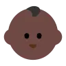 Baby: Dark Skin Tone Emoji 👶🏿 image - Tossface style
