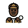 Man Detective: Dark Skin Tone Emoji 🕵🏿‍♂️ image - OpenMoji style