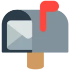 Open Mailbox With Raised Flag