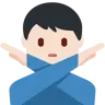 Man Gesturing No: Light Skin Tone Emoji 🙅🏻‍♂️ image - Twitter / X (Twemoji) style