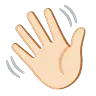 Waving Hand: Light Skin Tone Emoji 👋🏻 image - Google Noto Color Animated style