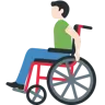 Man In Manual Wheelchair: Light Skin Tone Emoji 👨🏻‍🦽 image - Twitter / X (Twemoji) style