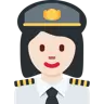 Woman Pilot: Light Skin Tone Emoji 👩🏻‍✈️ image - Twitter / X (Twemoji) style