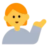 Préposé à un kiosque d’information Emoji 💁 image - Tossface style