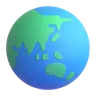 Emoji Earth Globe Asia-Australia 🌏 image - Microsoft 3D Fluent style