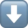 Down Arrow Emoji ⬇ image - Apple style