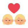 Kiss: Medium-Light Skin Tone Emoji 💏🏼 image - Tossface style