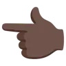 Backhand Index Pointing Left: Dark Skin Tone Emoji 👈🏿 image - Google Noto Color style